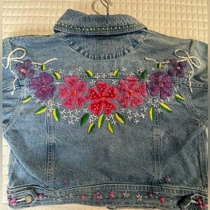 Vintage Gap Girls Embellished Denim Jacket